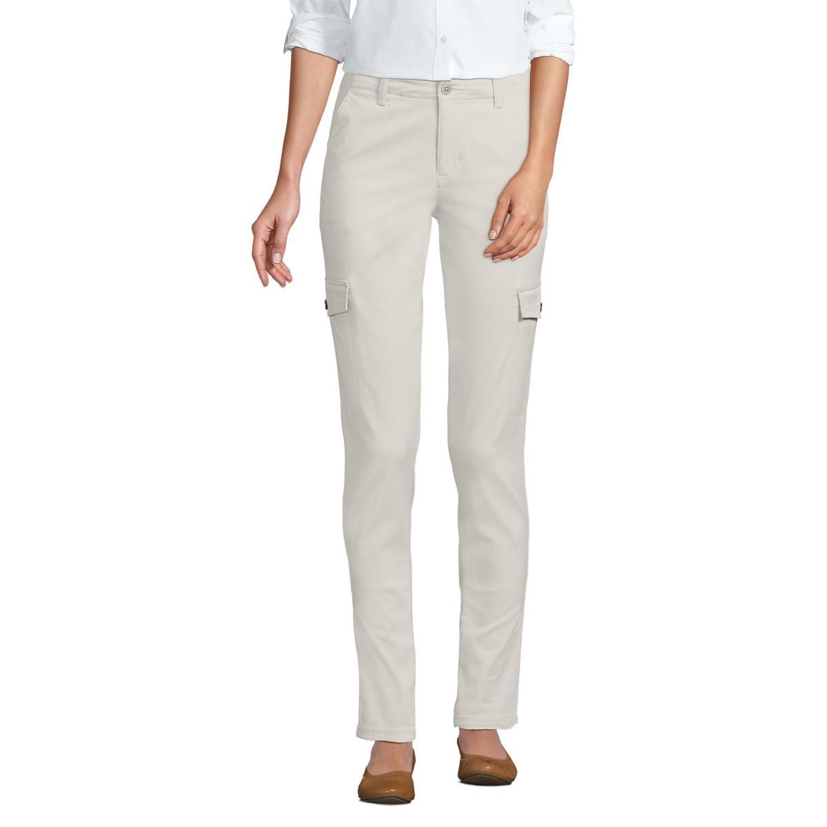 Lands End Womens Mid Rise Slim Cargo Chino Pants Product Image