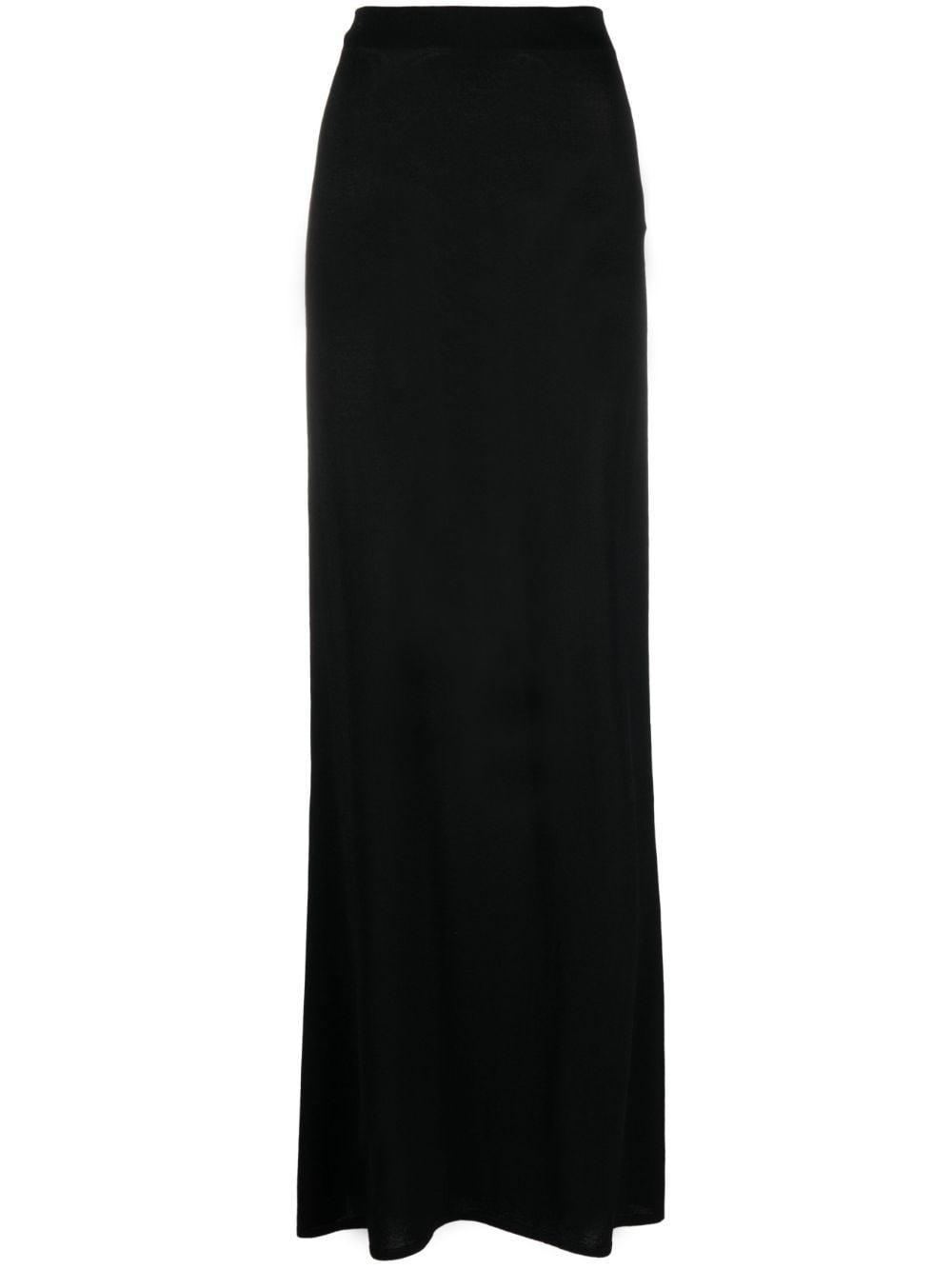 Silk-satin Maxi Skirt In Noir Product Image