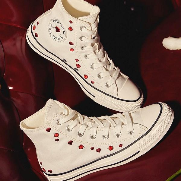 Womens Converse Chuck Taylor All Star Hi Hearts And Roses Sneaker Product Image