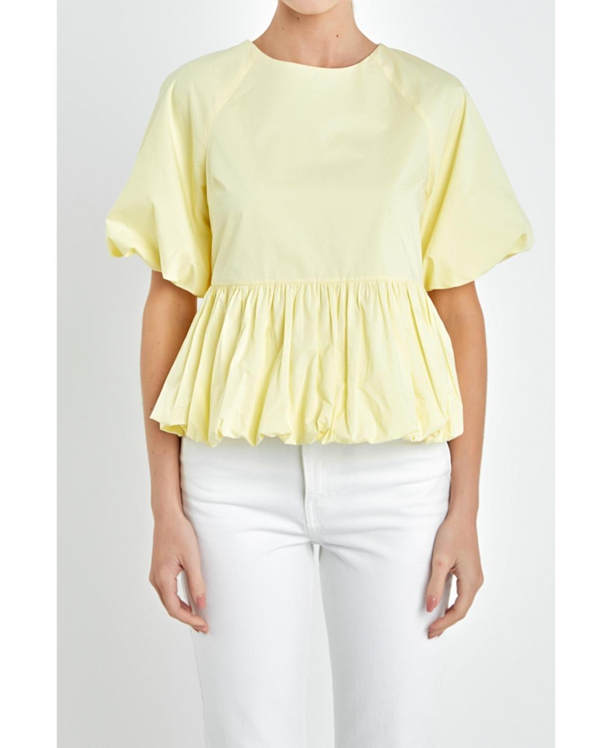 Womens Balloon Poplin Top Product Image