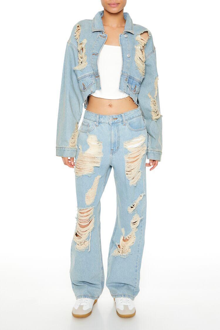 Destroyed Straight Jeans | Forever 21 Product Image