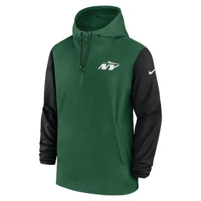 New York Jets Sideline Pre-Game Player Men's Nike NFL 1/2-Zip Hooded Jacket Product Image