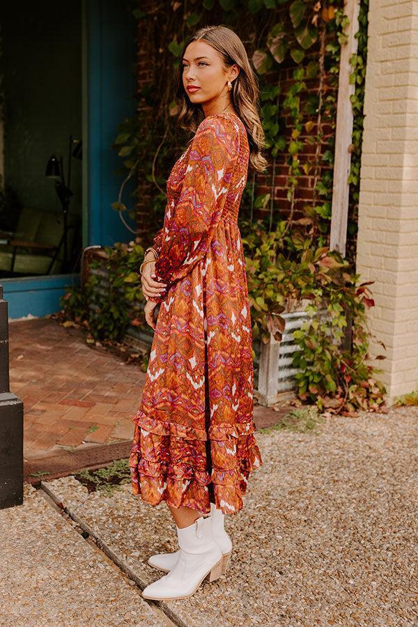 Harvest Hues Satin Midi Product Image