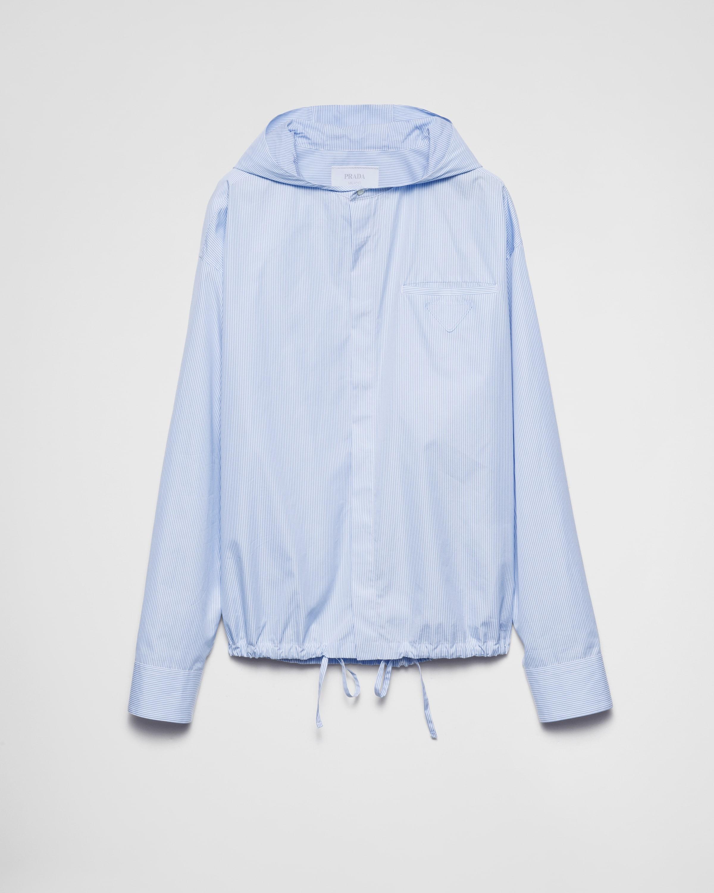 Hooded cotton shirt Product Image