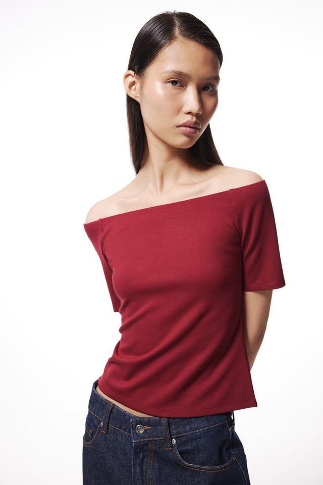 Off-the-shoulder Jersey Top Product Image