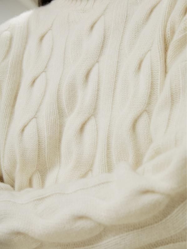 Cable Knit Cashmere Turtleneck Sweater Product Image