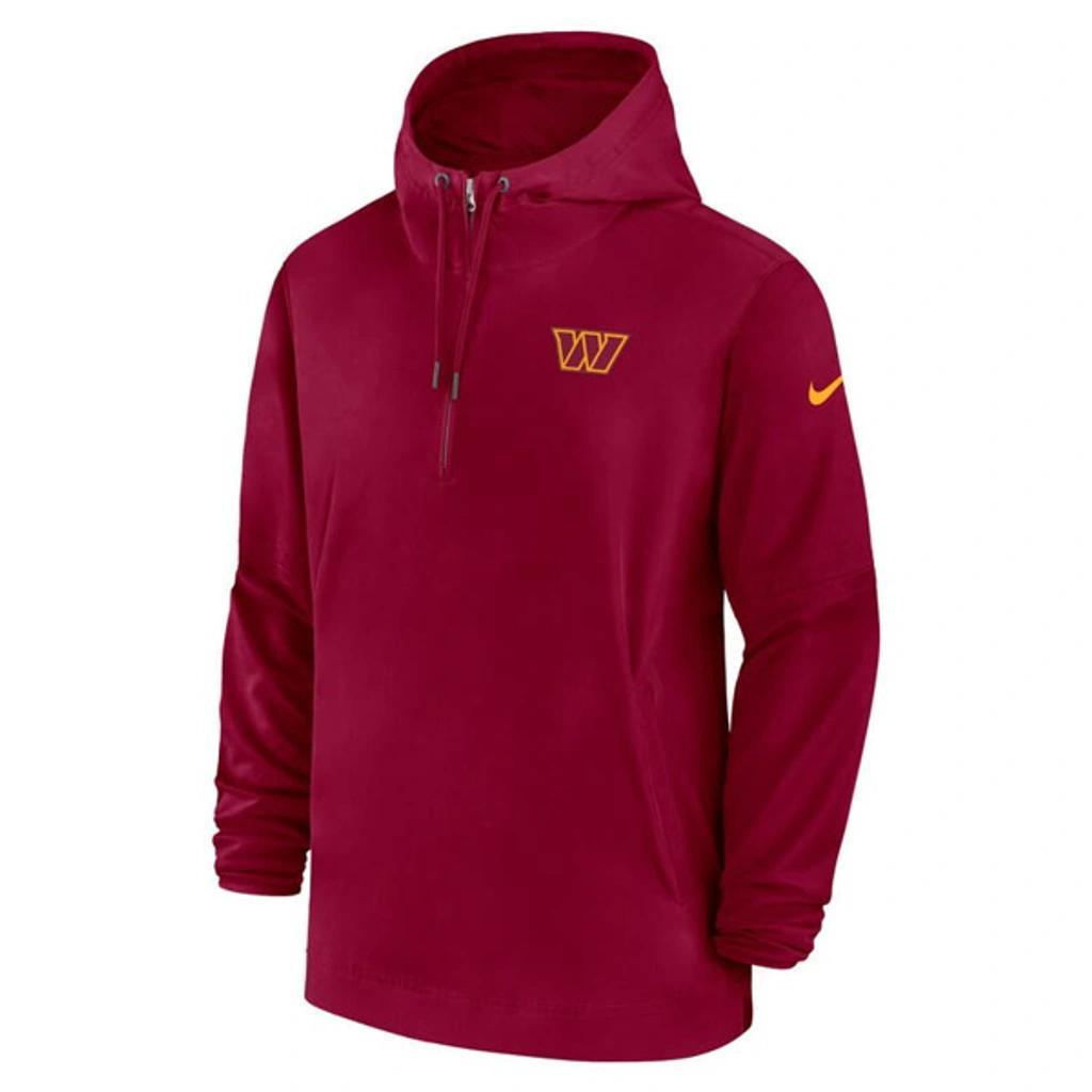 NIKE Washington Commanders Sideline Menâs  Men's Nfl 1/2-zip Hooded Jacket In Red Product Image