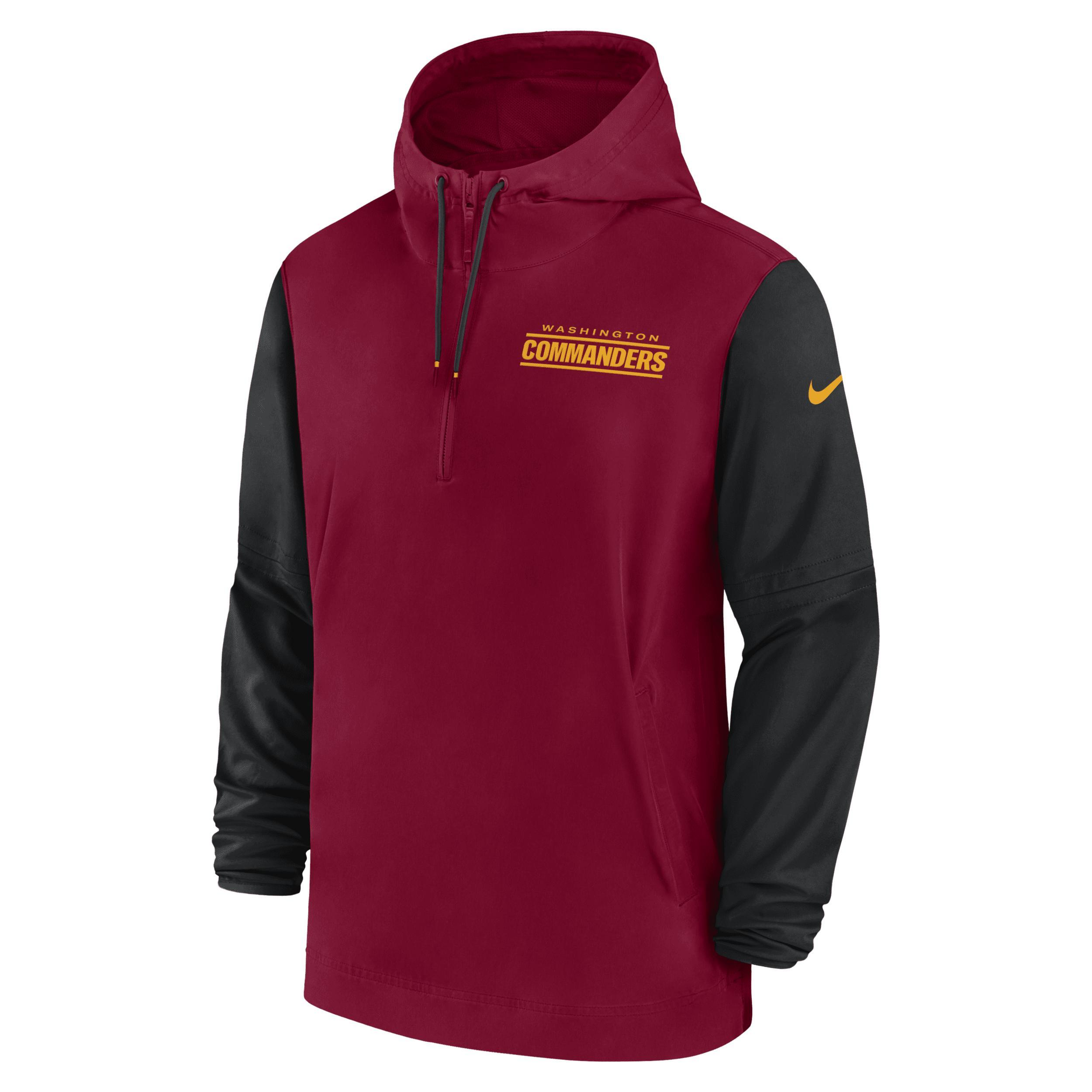 Washington Commanders Sideline Pre-Game Player Nike Men's NFL 1/2-Zip Hooded Jacket Product Image