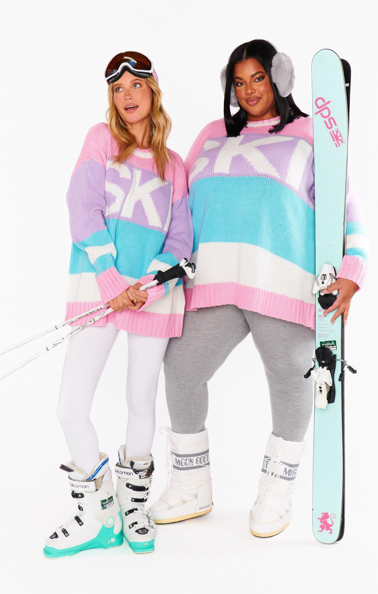 Ski in Sweater ~ Pastel Multi Knit Product Image