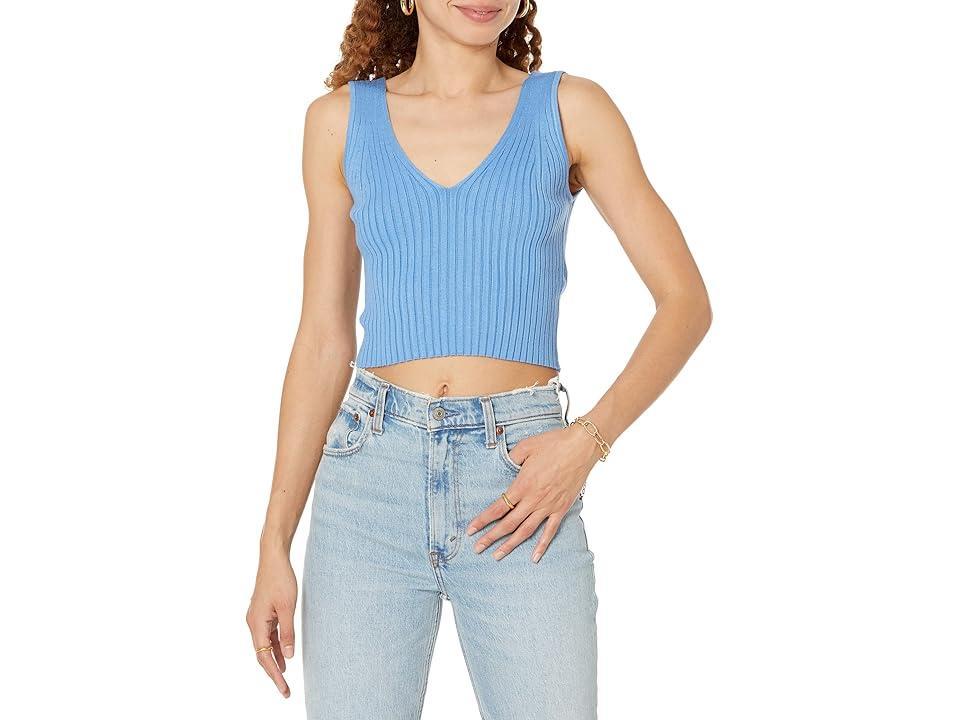 Madewell Kirsten V-Neck Slim Tank (Oasis Blue) Women's Clothing Product Image