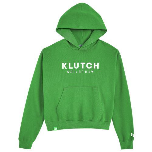 New Balance Mens Klutch Pullover Hoodie - Green/White Product Image