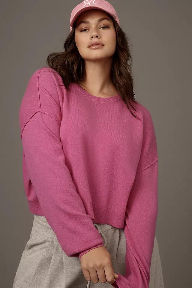 The Alani Cashmere Sweater by Pilcro: Cropped Crew-Neck Edition Product Image