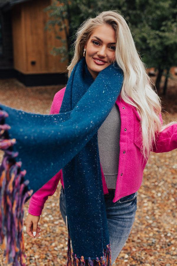 Keeping Cozy Scarf In Lapis Blue Product Image