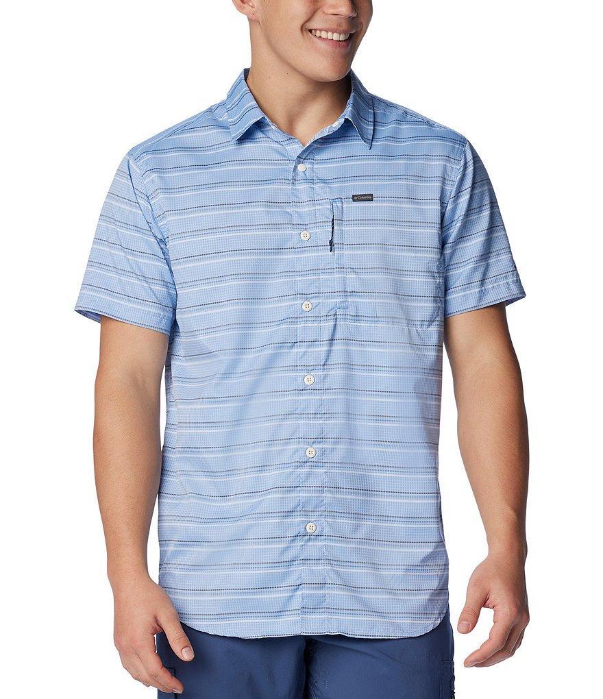 Columbia Silver Ridge Utility Short Sleeve Stripe Print Shirt Product Image