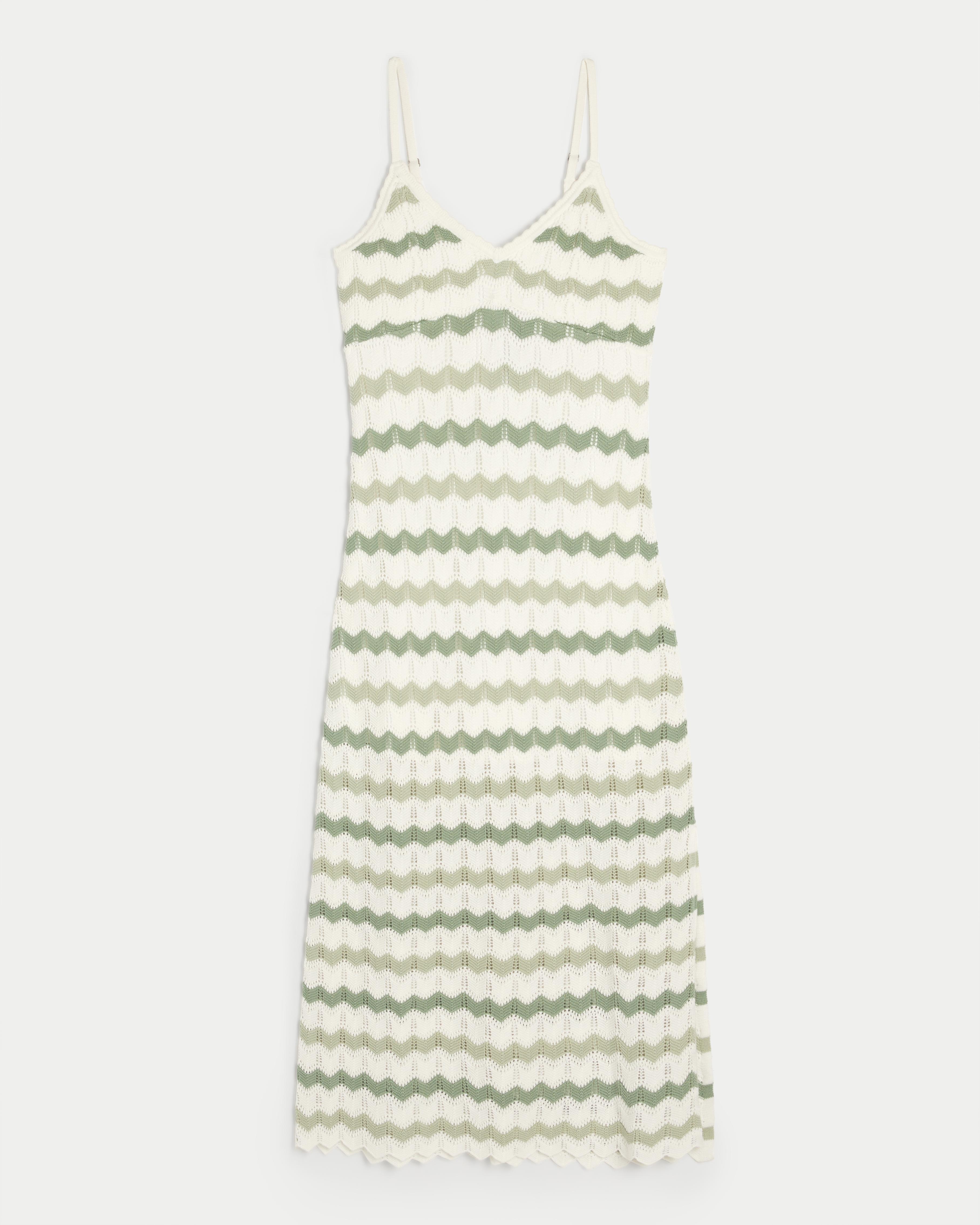 Crochet-Style Midi Dress Product Image