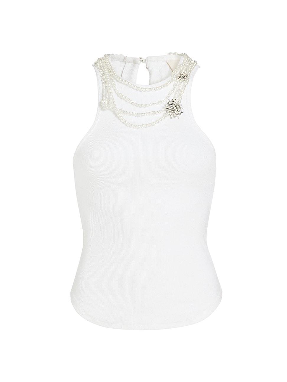 Womens Lizzie Necklace-Embellished Tank Product Image