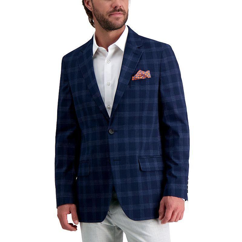 Mens J.M. Haggar Premium Tailored Fit Windowpane Sport Jacket Product Image