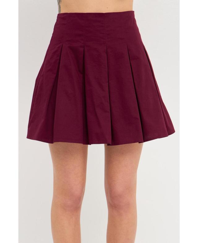 Endless Rose Pleat Cotton Miniskirt Product Image