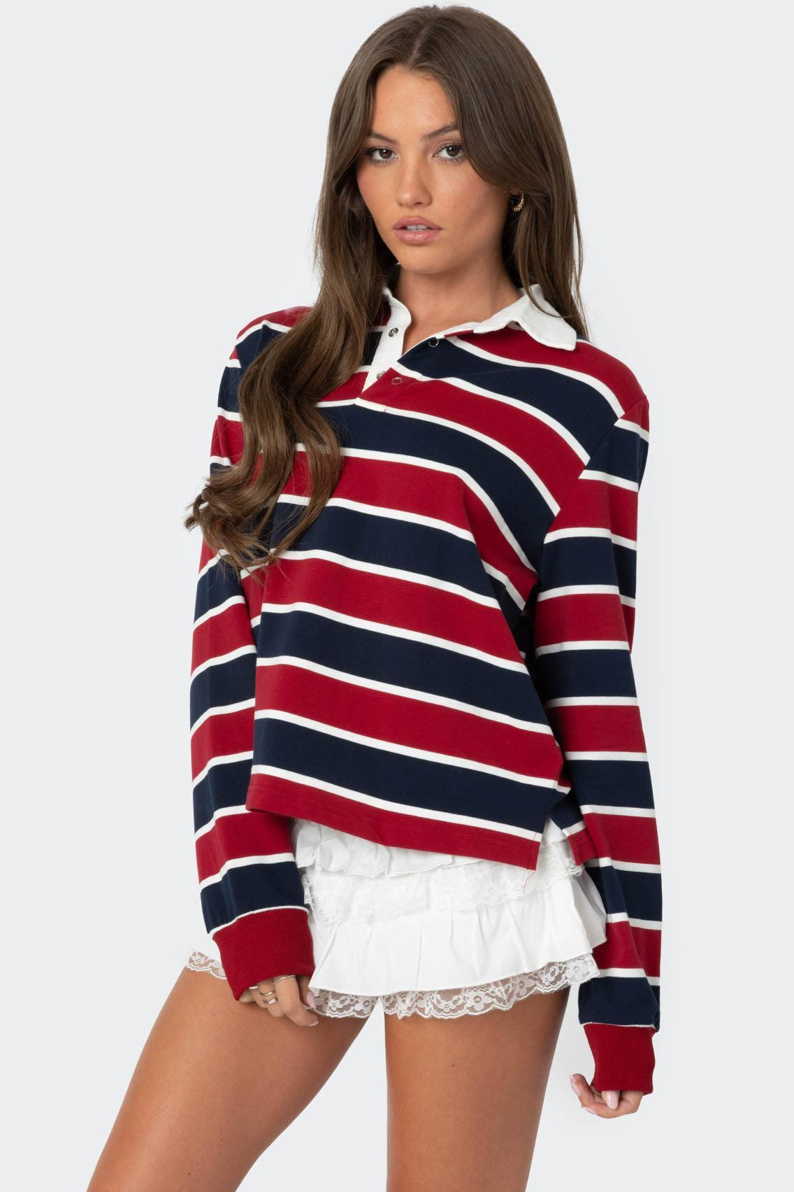 Hanna Striped Collared Shirt Product Image