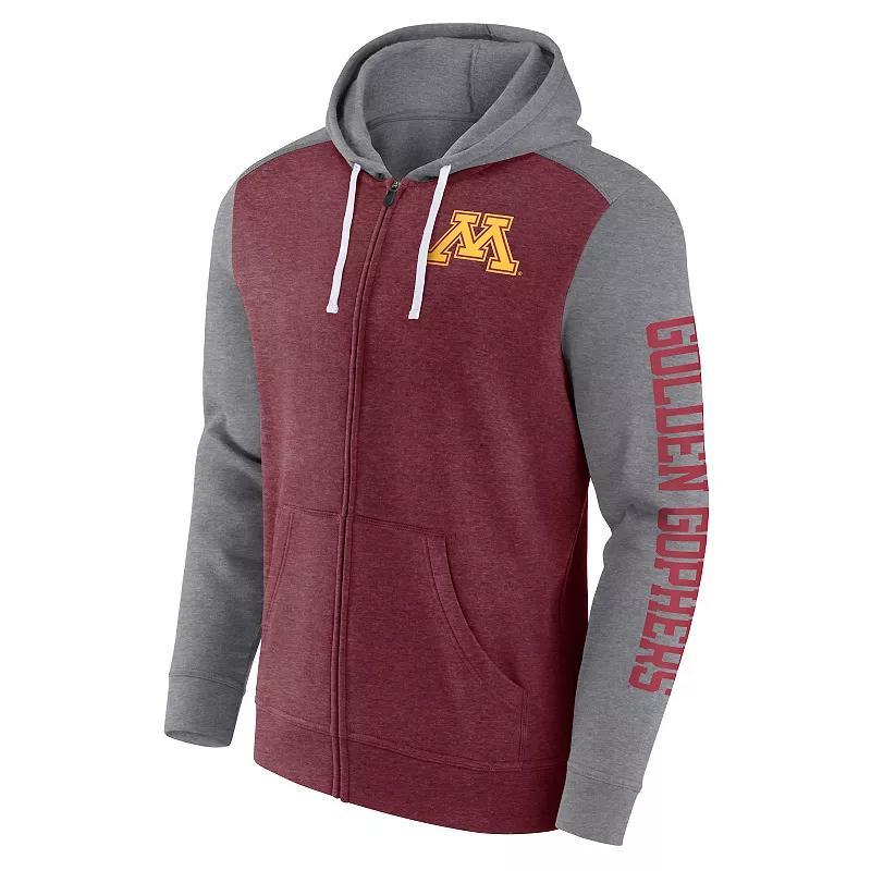 Mens Minnesota Golden Gophers Down and Distance Full-Zip Hoodie Product Image