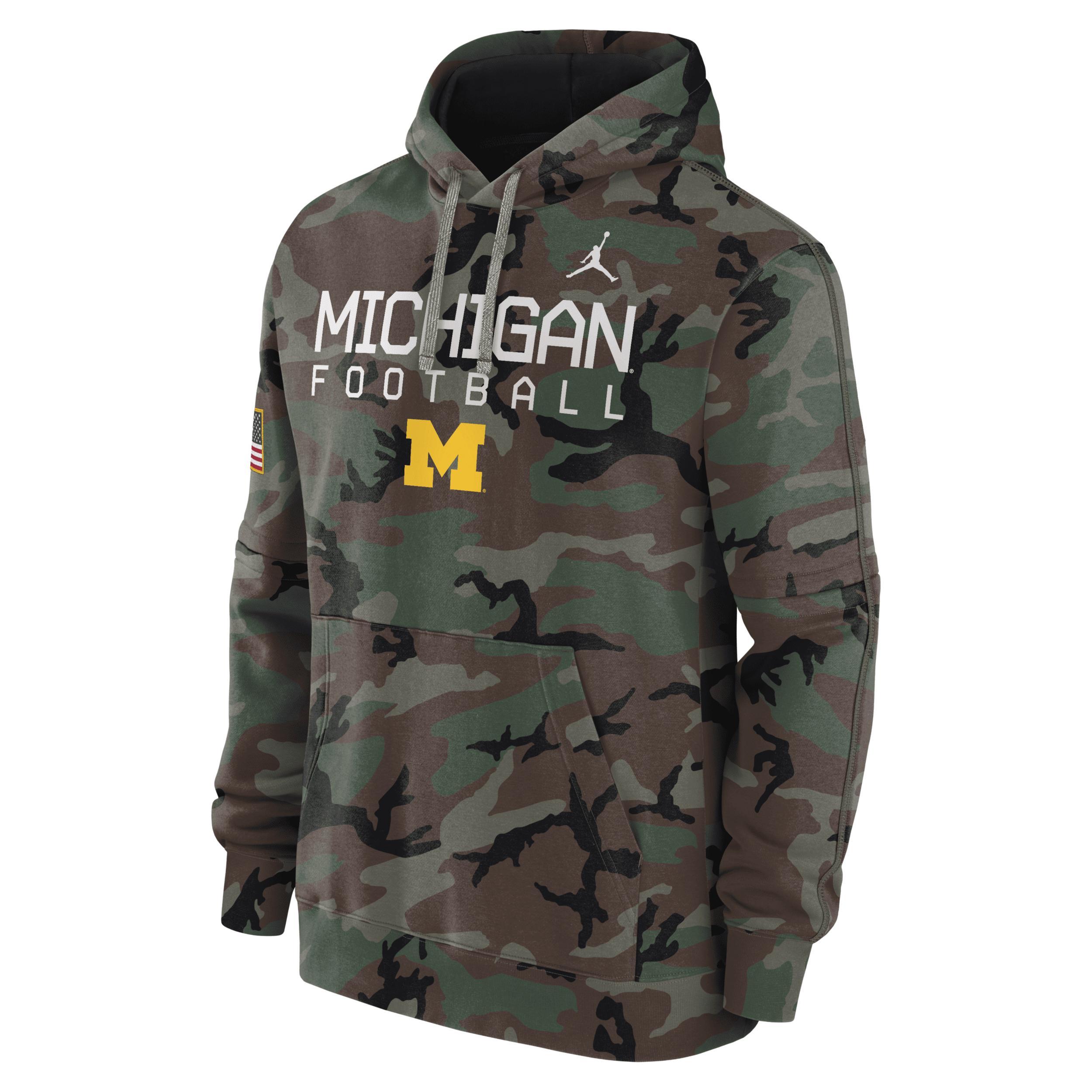 Men's Michigan Wolverines Military Appreciation Club Men’s Jordan Brand College Pullover Hoodie Product Image