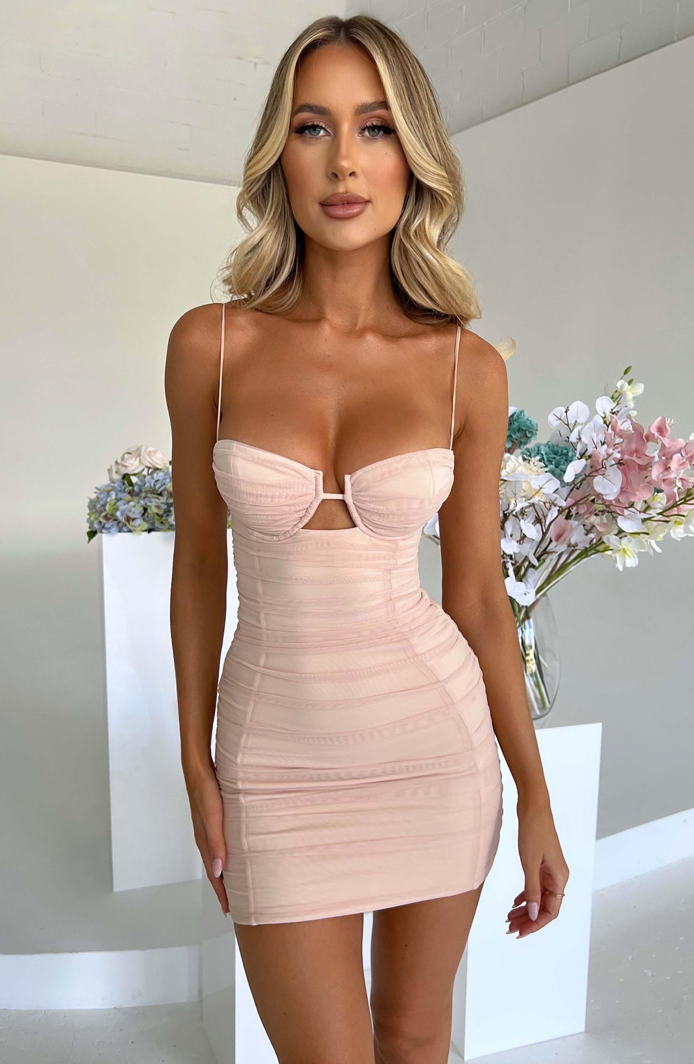 Adina Mini Dress - Nude Product Image