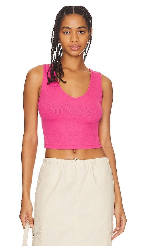 Cropped V Rib Tank Product Image