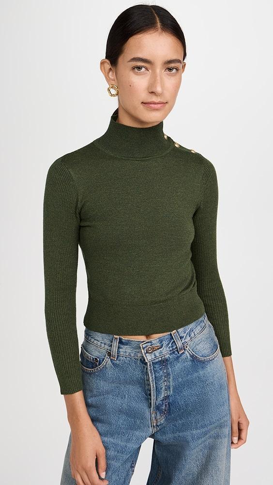 L'AGENCE Kamdyn Crop Mock Neck Top | Shopbop Product Image