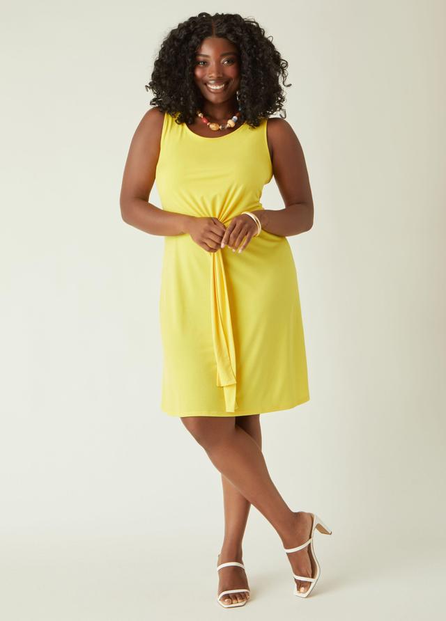 Plus Size Layered Ring Detailed Dress Ashley Stewart Product Image