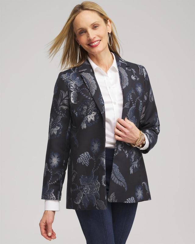 Women's Floral Jacquard Blazer Product Image