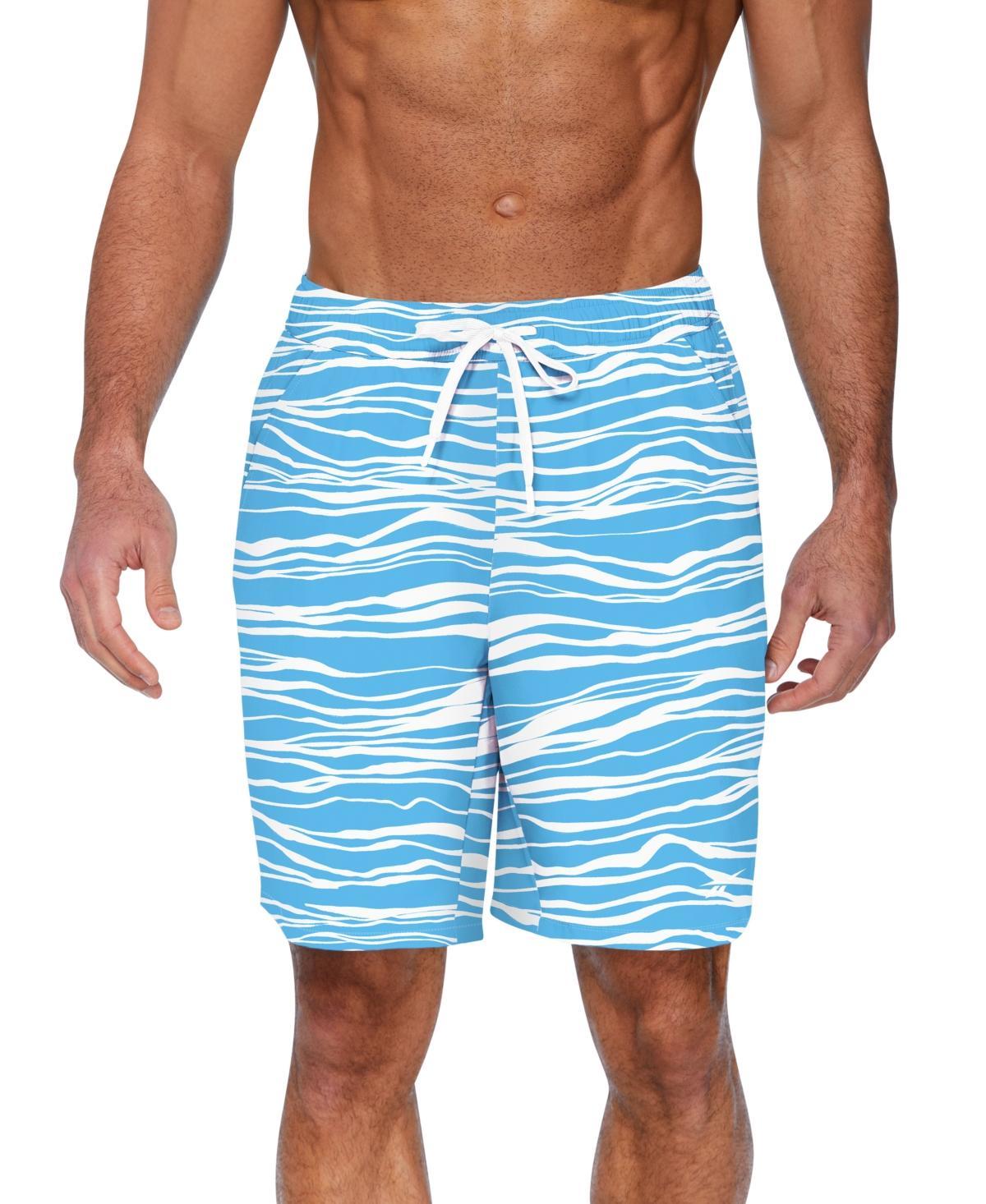 Reebok Mens Quick-Dry Stripe Wave Core Valley 7 Swim Trunks Product Image