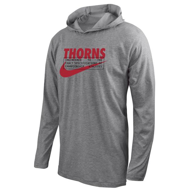 Portland Thorns Nike Men's Soccer Long-Sleeve Hooded T-Shirt Product Image