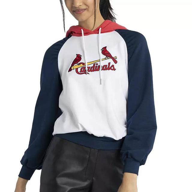 Womens Lusso St. Louis Cardinals Marlowe Tri-Blend Raglan Pullover Hoodie Product Image