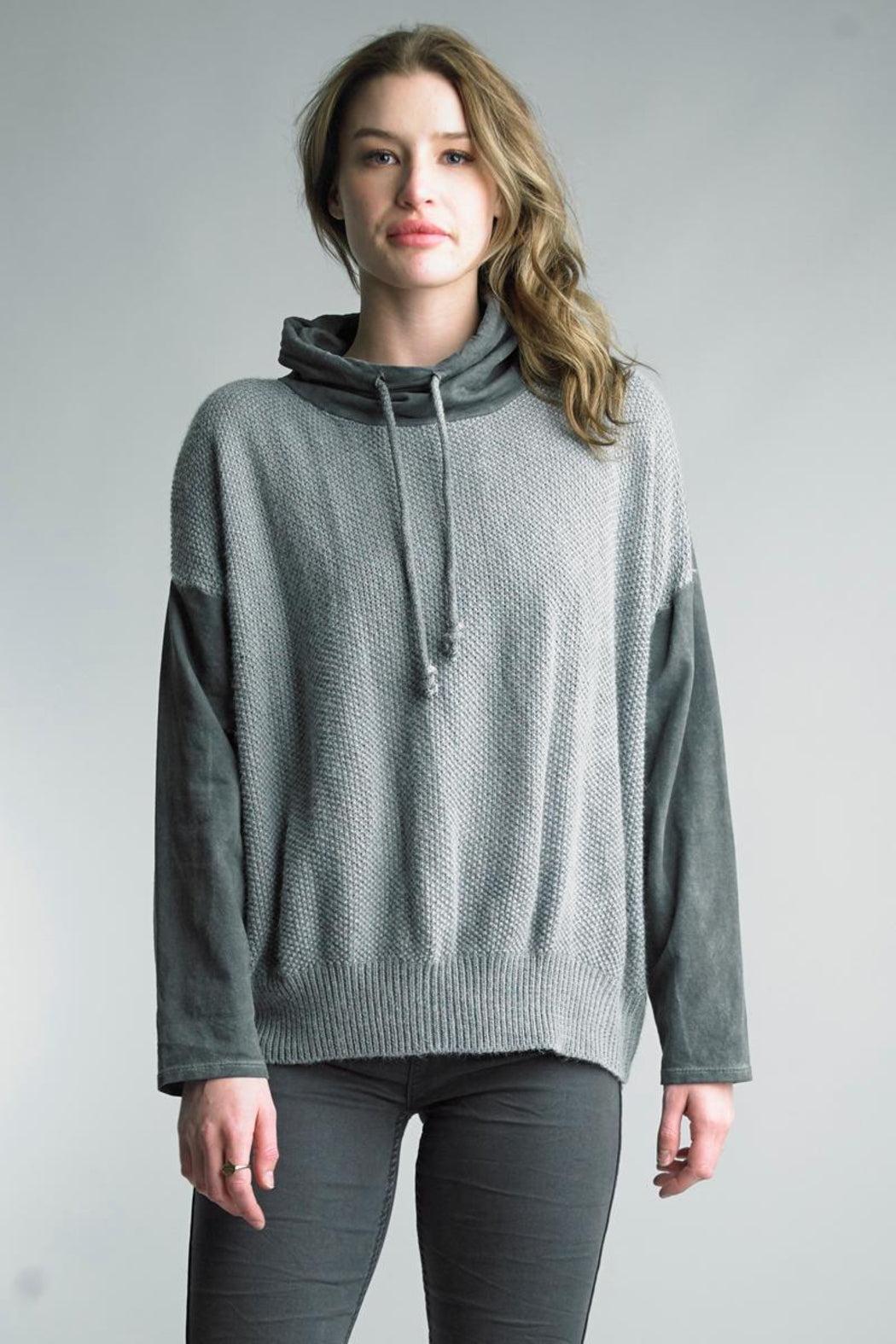 Grey Cowl Pullover Female Product Image