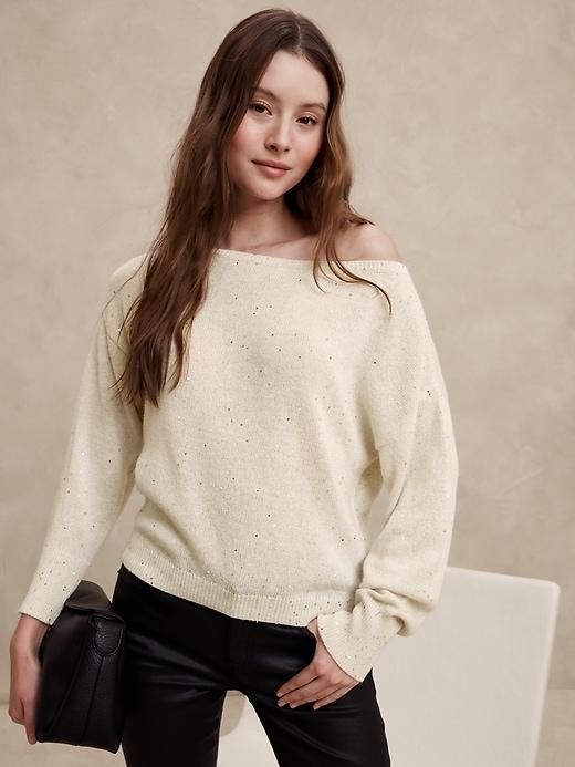 Asymmetrical Sequin Sweater Product Image