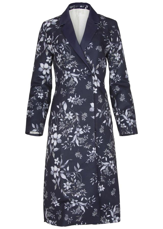 Printed Evening Coat - Harvest Floral Tossed Product Image