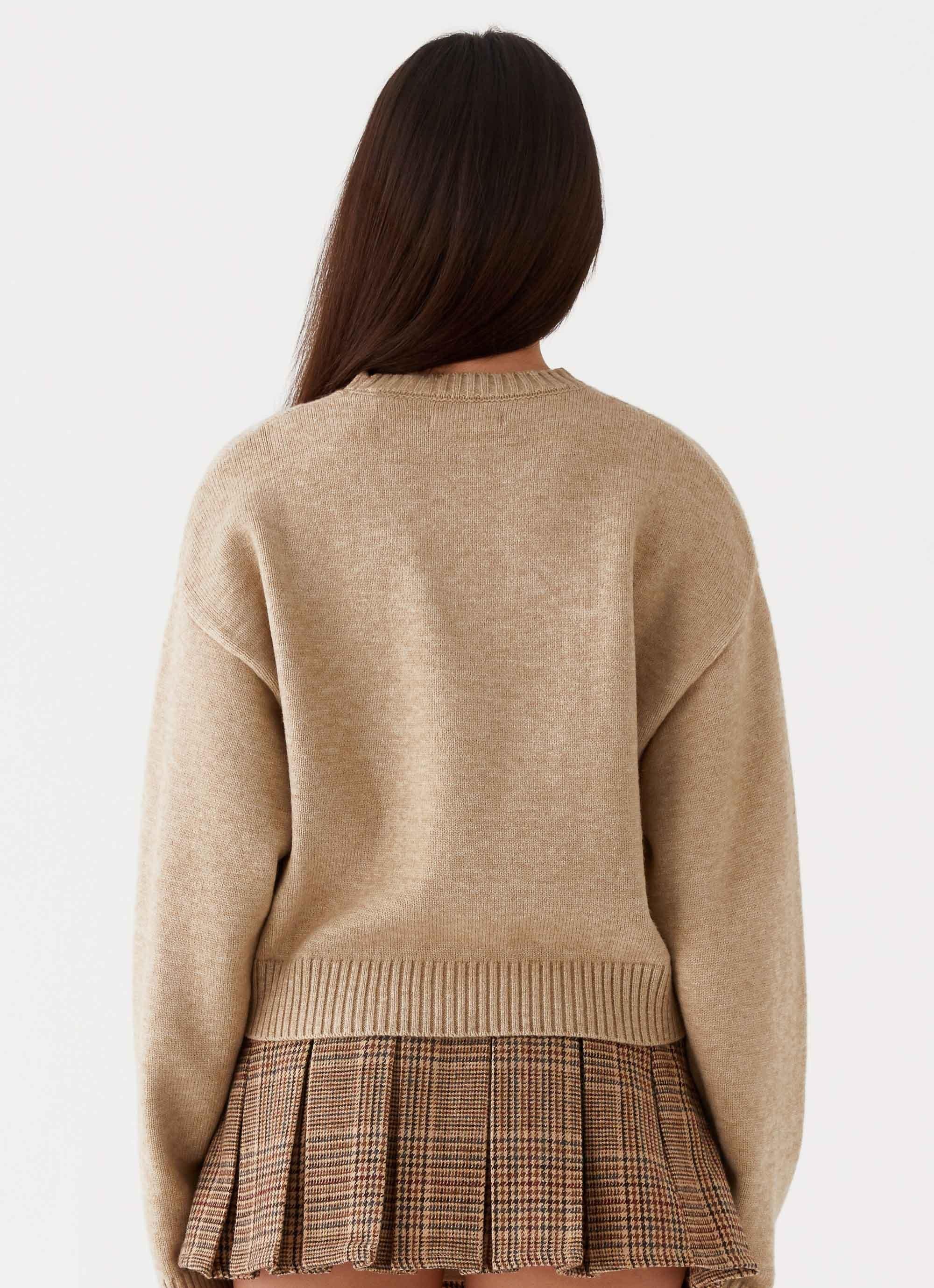 Monika Oversized Jumper - Beige Product Image