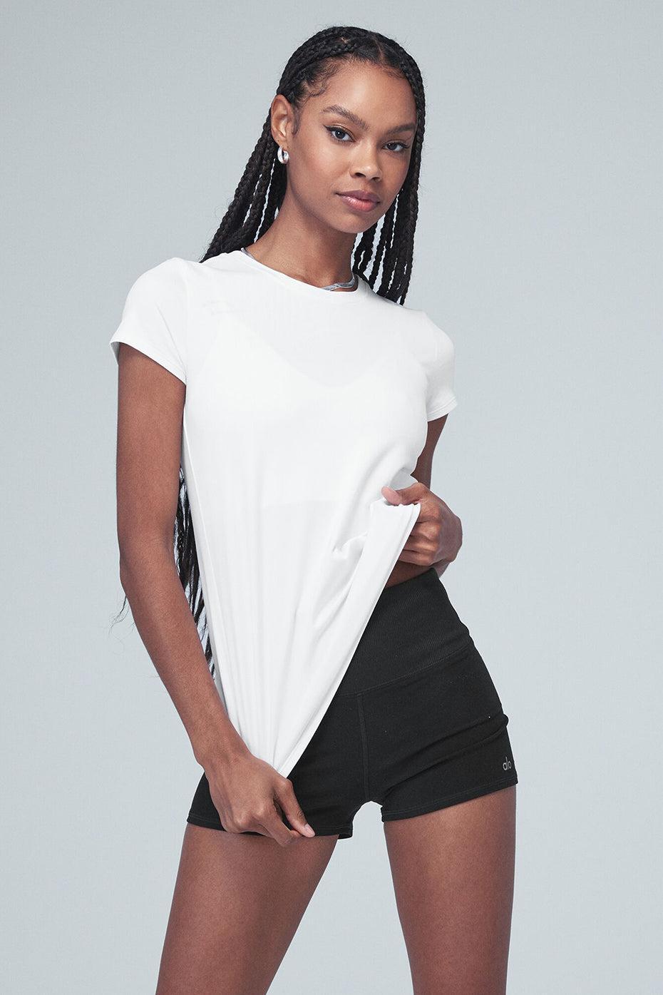 Alosoft Finesse Tee - White Female Product Image