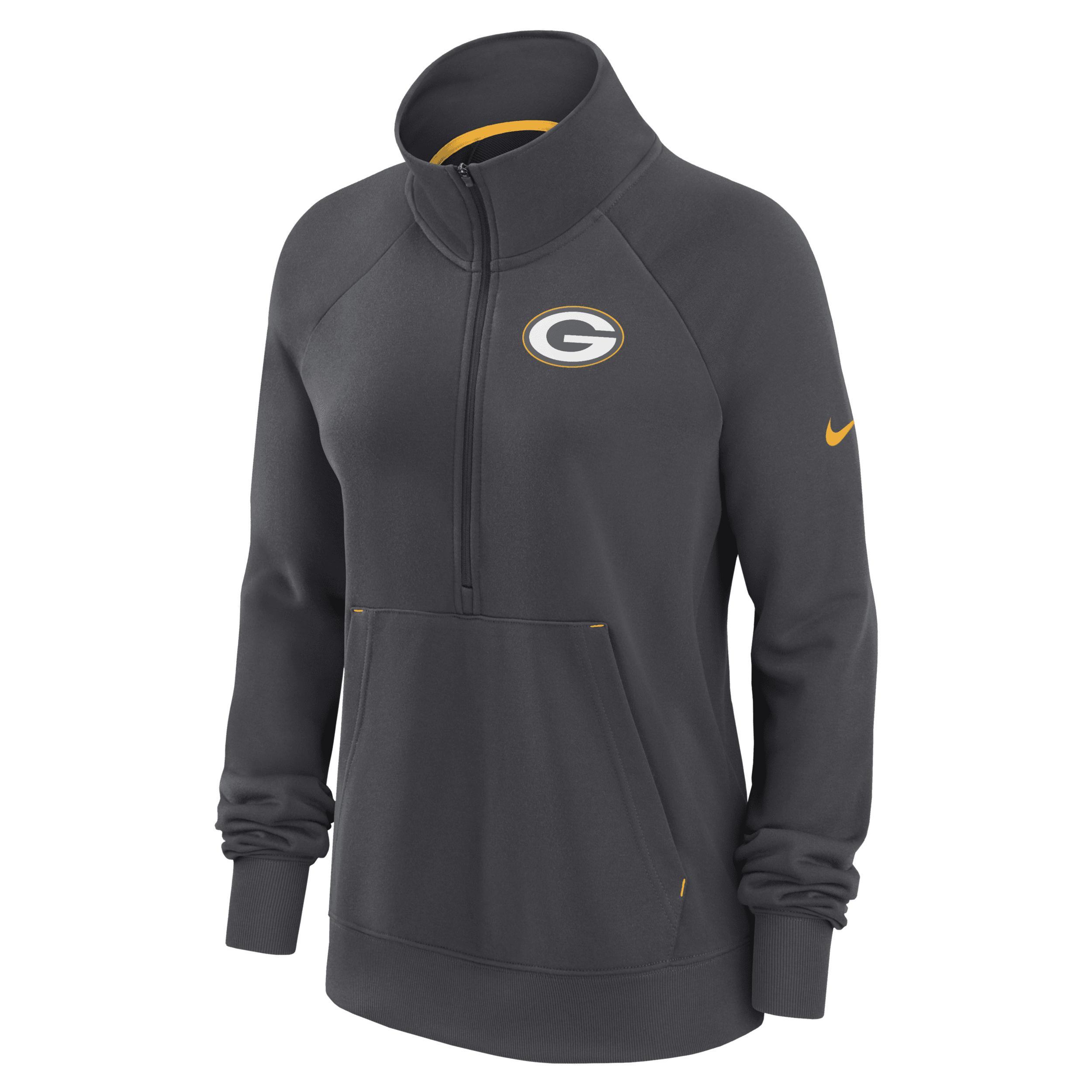 Womens Nike Charcoal Washington Commanders Premium Raglan Performance Half-Zip Sweatshirt Product Image