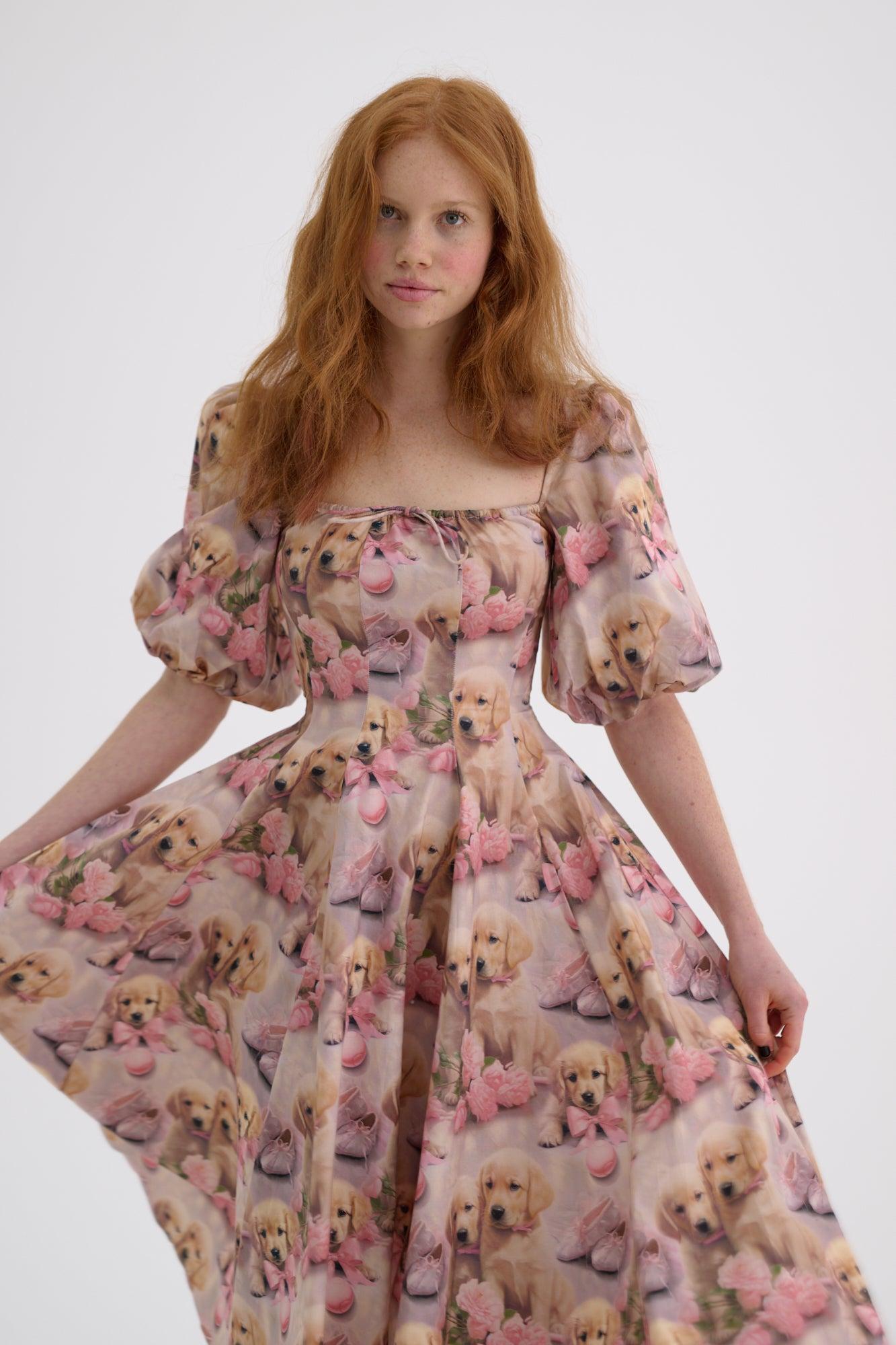 The Golden Paradise Day Dress Product Image