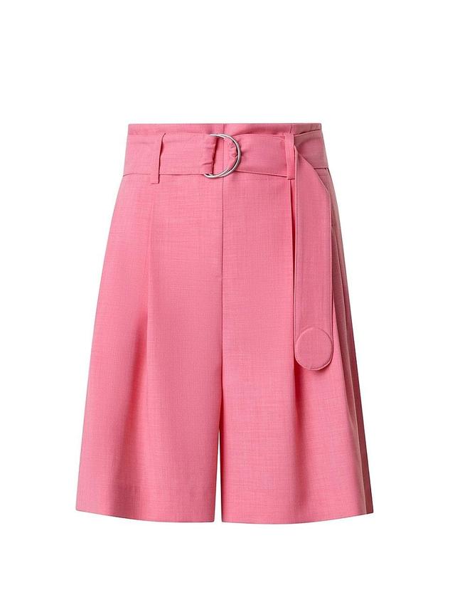 Akris punto Fiorellina High Waist Belted Shorts Product Image