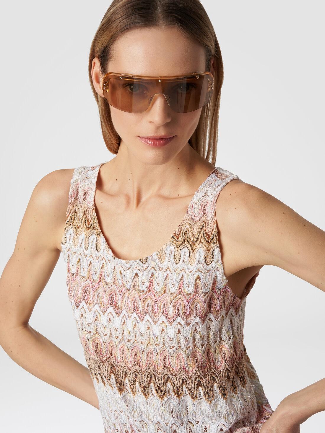 Tank top in lamé viscose blend with wave motif Multicoloured | Missoni Product Image