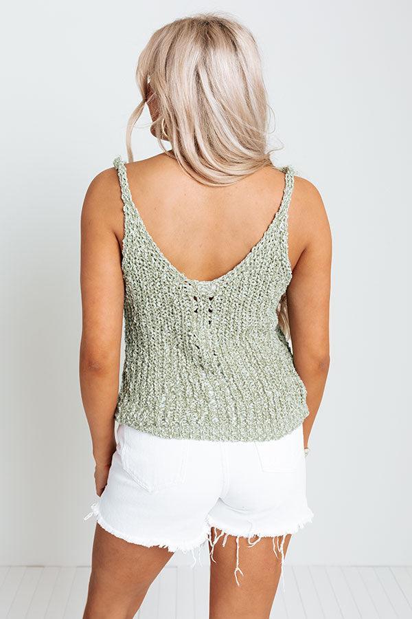 Metropolis Knit Tank In Pear Product Image