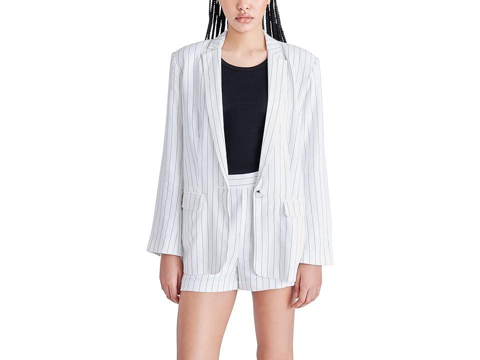 Steve Madden Jessa Blazer (Ivory Stripe) Women's Jacket Product Image