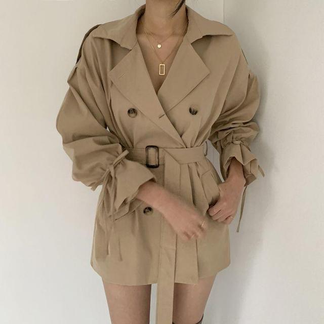 Double-Breasted Trench Jacket Product Image