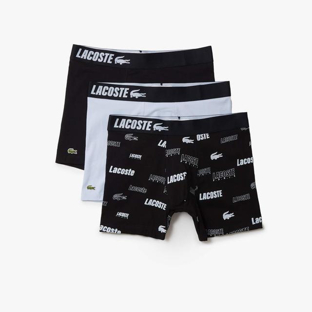 Men's Stretch Cotton Print Boxer Briefs 3-Pack Product Image