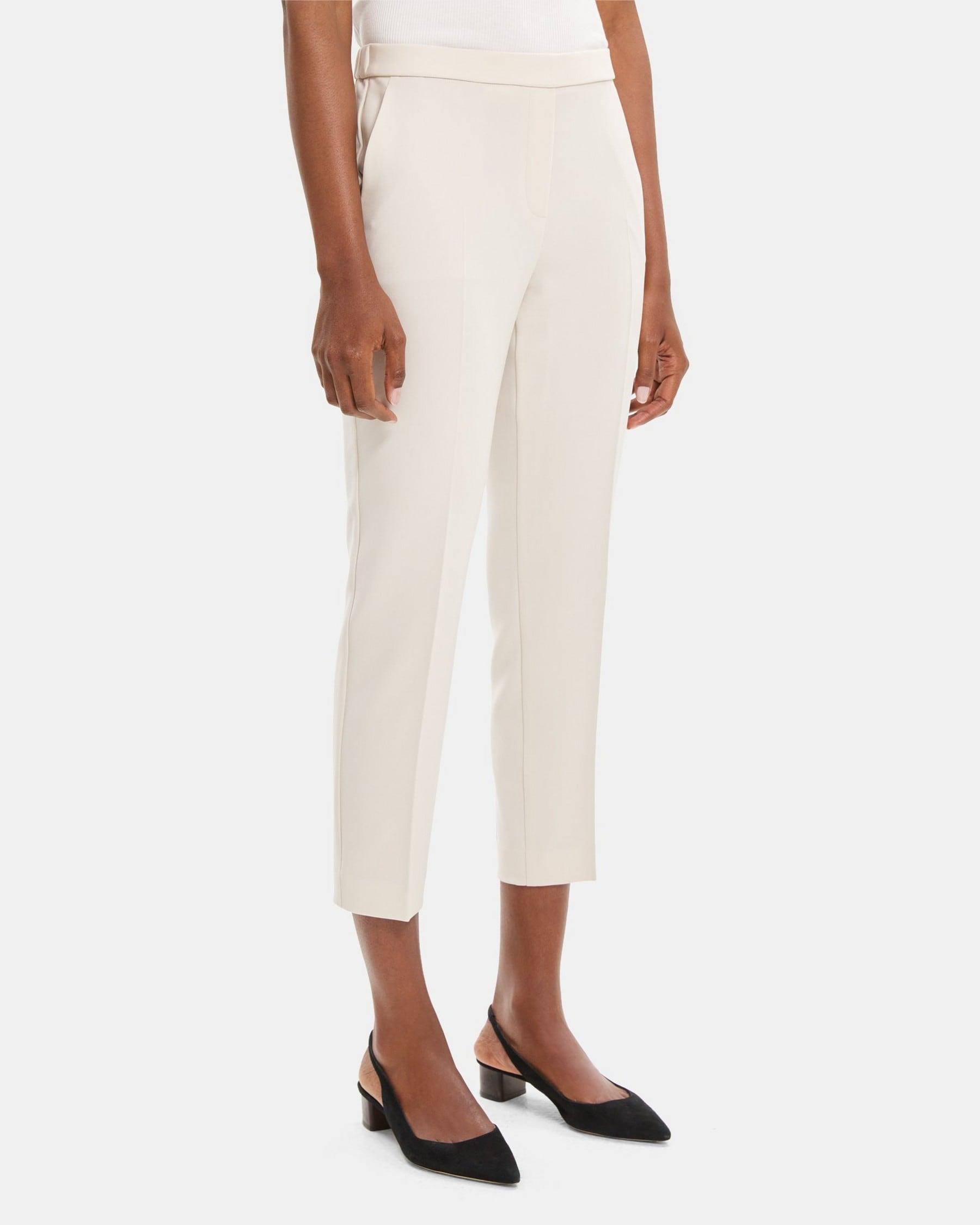 Cropped Slim Pull-On Pant in Crepe Product Image