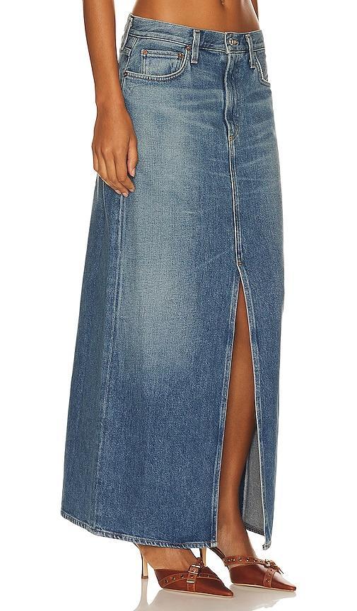 Leif Low-Slung Denim Maxi Skirt Product Image