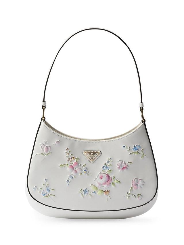 Womens Prada Cleo Printed Brushed Leather Shoulder Bag Product Image