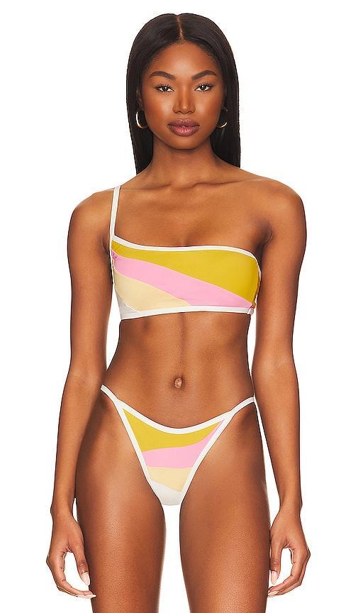 LSPACE Daybreak Bikini Top in Orange. Product Image